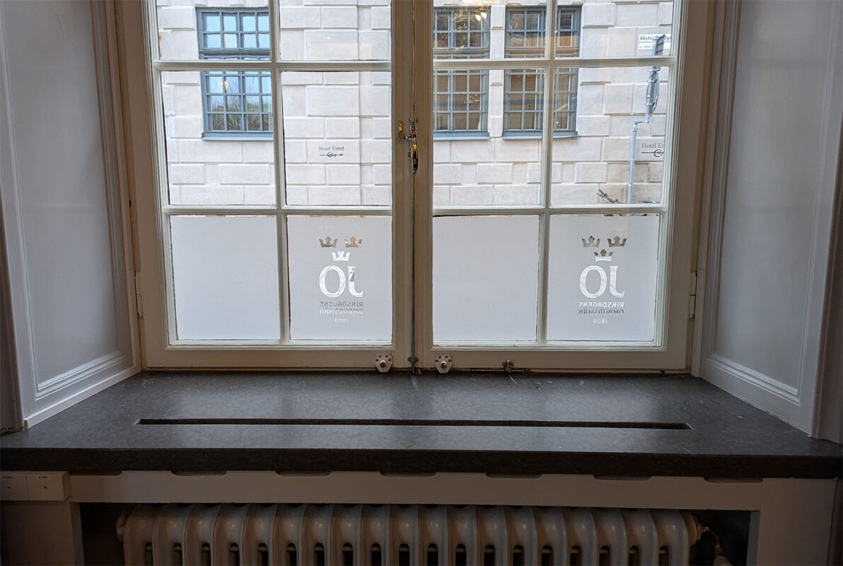 Frostad folie insynsskydd JO Stockholm Sverige