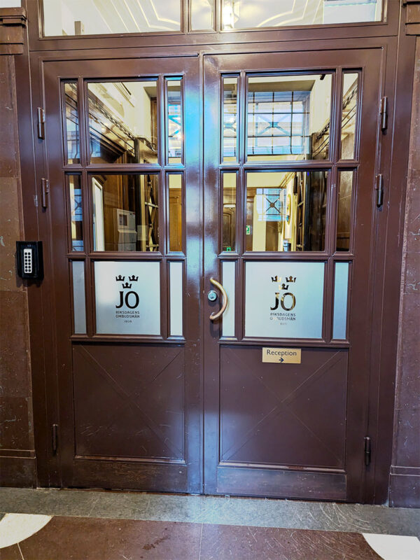 Frostad folie insynsskydd JO Stockholm Sverige