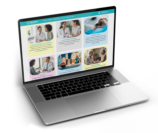 webbdesign hemsida privat vårdcentral Stockholm lista dig