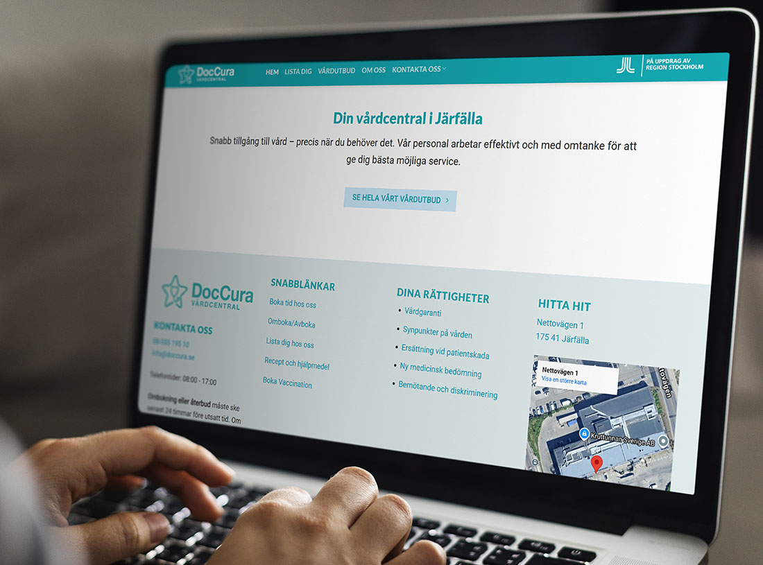 webbdesign hemsida privat vårdcentral stockholm lokal SEO