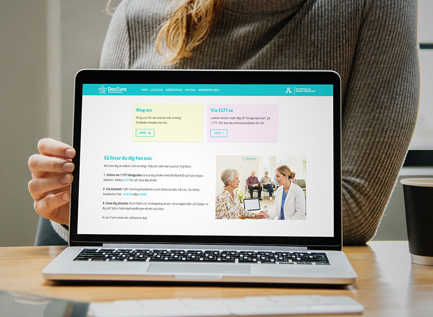 webbdesign hemsida privat vårdcentral Stockholm Järfälla